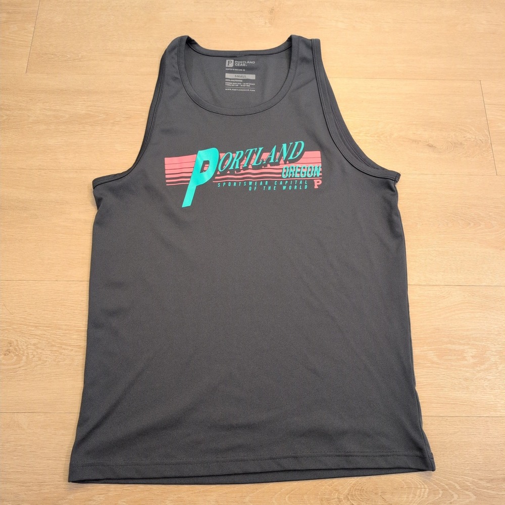 Portland Gear Mens Small Performance Tank Top Sportswear Graphic Oregon Retro